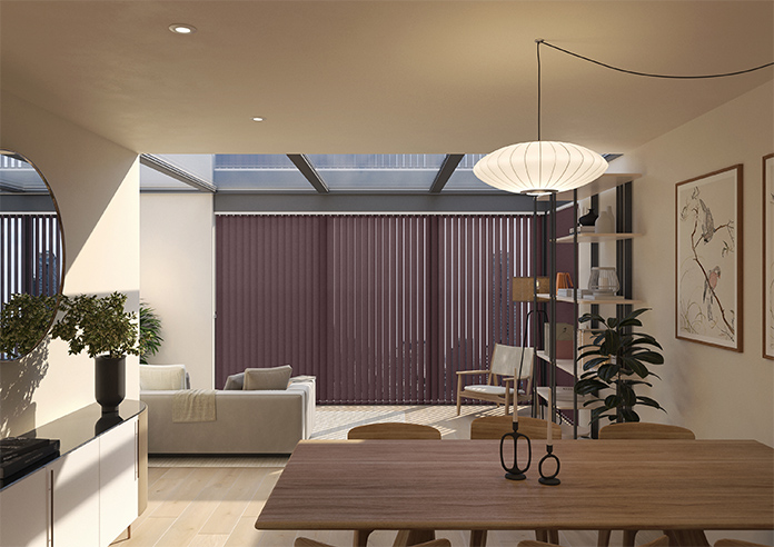 Roma, Aubergine - Vertical Blind - Image 8